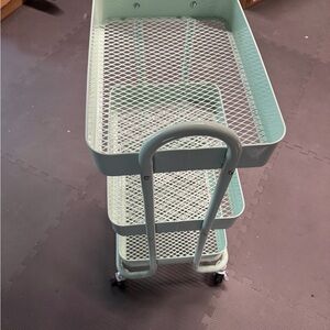 Mint Green Metal Kids Storage Cart Arts & crafts / school work / etc
